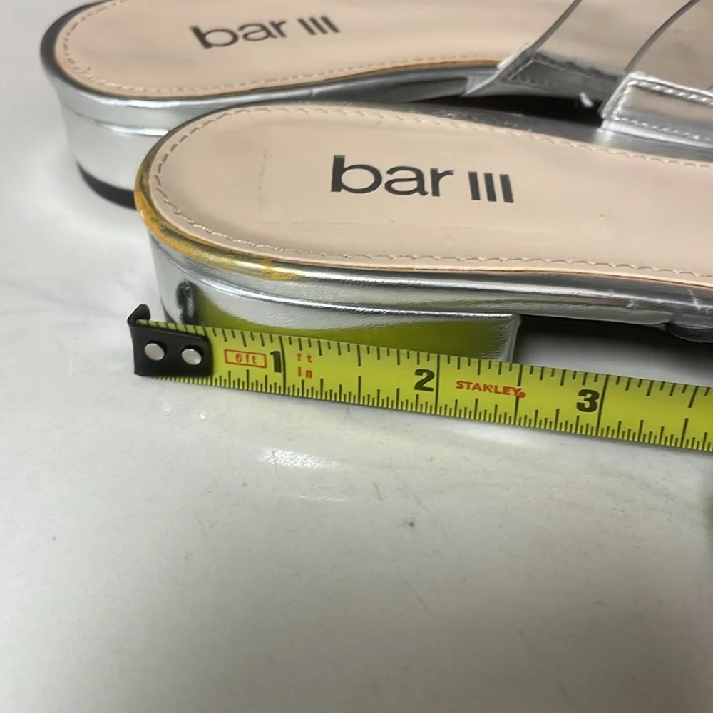 Bar III  Women Dreamer Slide Sandals, Silver